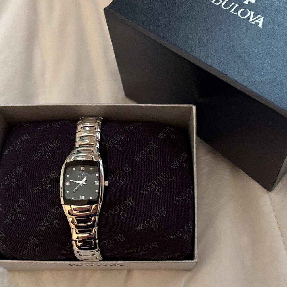 Bulova diamond dial watch women’s